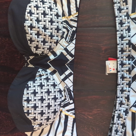 Red Carter Art Deco Bikini S/M - Picture 2 of 5